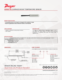 Thumbnail of document Data Sheet - S2-1 Surface Mount Temperature Sensor